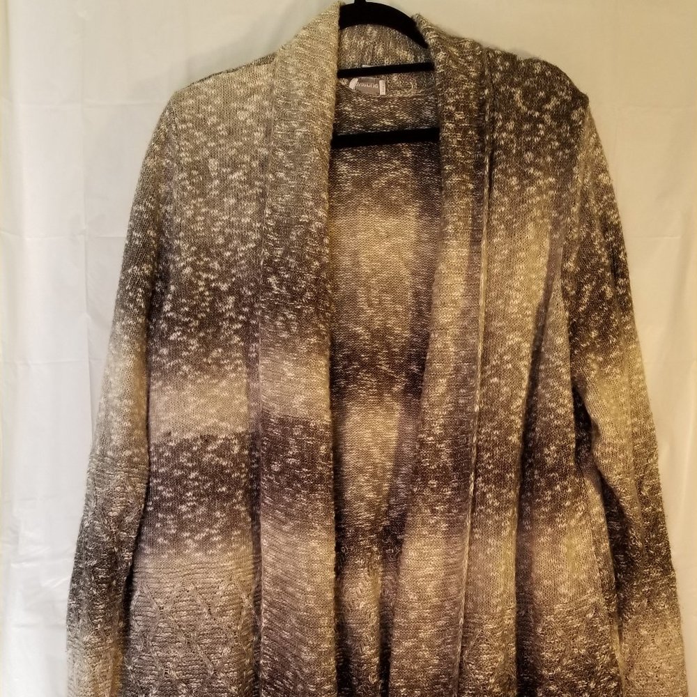 Avenue Grey White Ombre Cardigan 18/20